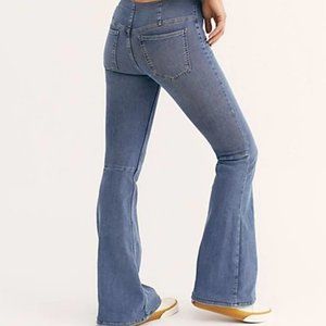Free People 'Penny Flare Pull On'  Denim
